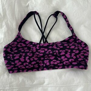 Lululemon Sports Bra in Purple Leopard